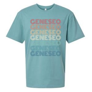 Retro Geneseo New York Gift Sueded Cloud Jersey T-Shirt