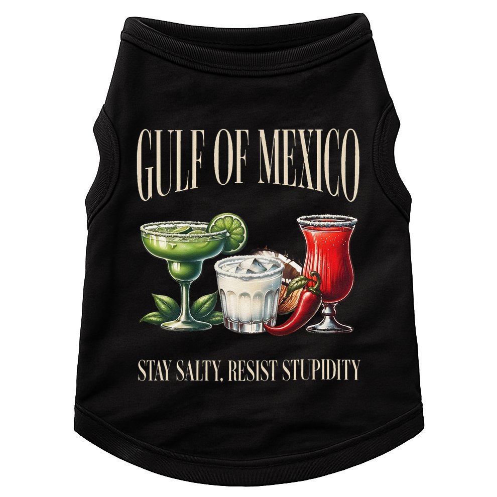 Retro Gulf Of Mexico Social Club Progressive Liberal Doggie Tank