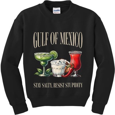 Retro Gulf Of Mexico Social Club Progressive Liberal Kids Sweatshirt