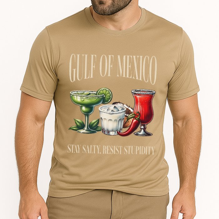 Retro Gulf Of Mexico Social Club Progressive Liberal Cooling Performance Crew T-Shirt