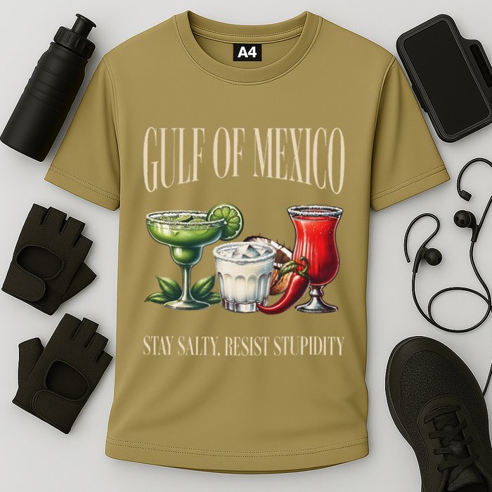 Retro Gulf Of Mexico Social Club Progressive Liberal Cooling Performance Crew T-Shirt