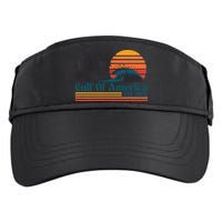 Retro Gulf Of Usa America Est 2025 American Flag Adult Drive Performance Visor