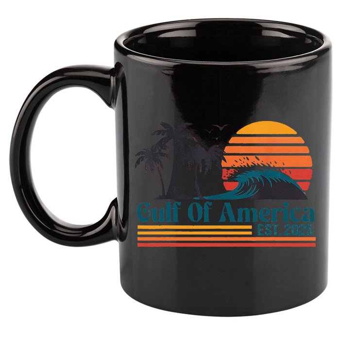 Retro Gulf Of Usa America Est 2025 American Flag 11oz C Handle Ceramic Mug