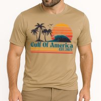 Retro Gulf Of Usa America Est 2025 American Flag Cooling Performance Crew T-Shirt
