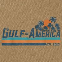 Retro Gulf Of Usa America Est 2025 American Flag Gulf Mexico Cotton Canvas Backpack