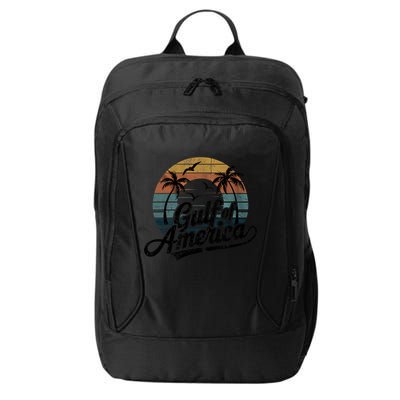 Retro Gulf Of USA America 2025 American Flag Gulf Mexico City Backpack