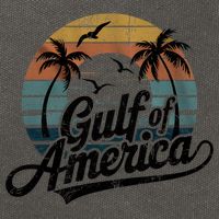Retro Gulf Of USA America 2025 American Flag Gulf Mexico Cotton Canvas Backpack