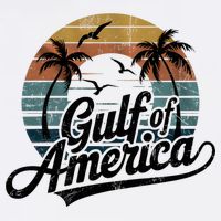 Retro Gulf Of USA America 2025 American Flag Gulf Mexico Cooling Performance Crew T-Shirt