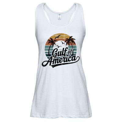 Retro Gulf Of USA America 2025 American Flag Gulf Mexico Ladies Essential Flowy Tank