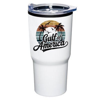 Retro Gulf Of USA America 2025 American Flag Gulf Mexico Tumbler
