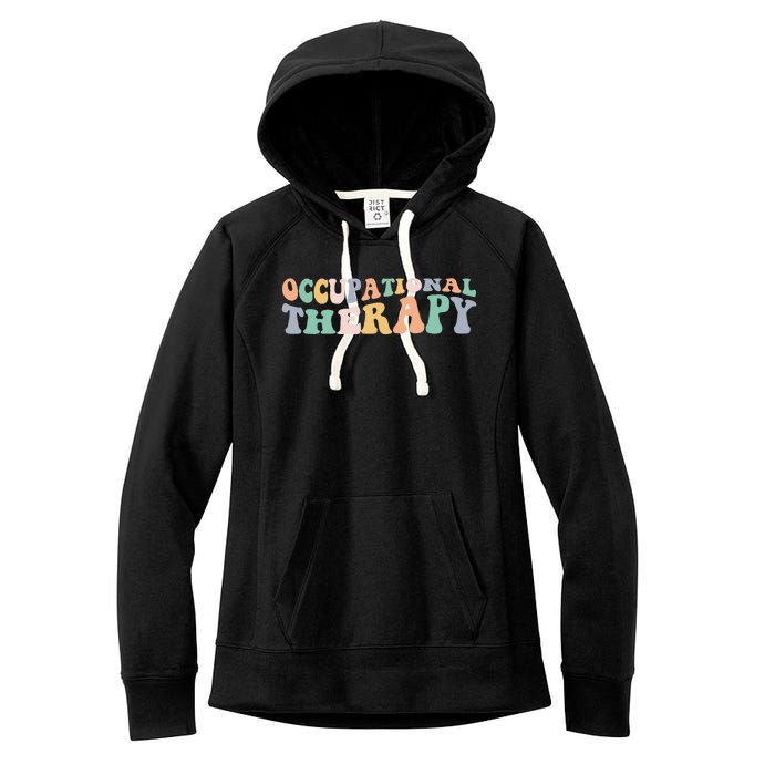 Retro Groovy Occupational Therapy OT Therapist Women's Fleece Hoodie