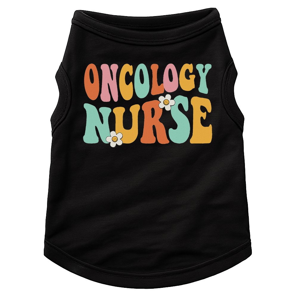Retro Groovy Oncology Nurse Ocn Nursing Oncologist Doggie Tank