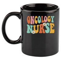 Retro Groovy Oncology Nurse Ocn Nursing Oncologist 11oz C Handle Ceramic Mug