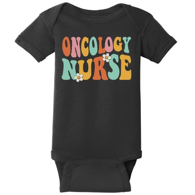 Retro Groovy Oncology Nurse Ocn Nursing Oncologist Baby Bodysuit