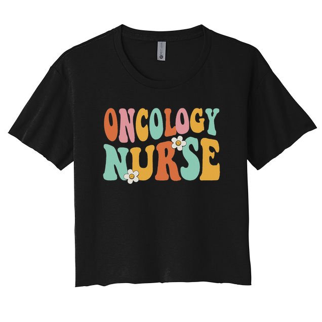 Retro Groovy Oncology Nurse Ocn Nursing Oncologist Crop Top