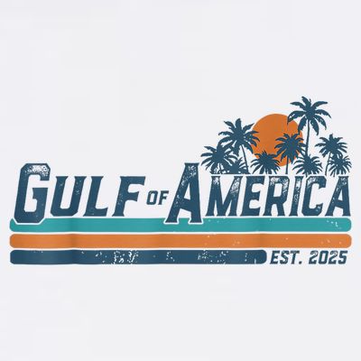 Retro Gulf Of USA America Est 2025 American Flag Gulf Mexico T-Shirt