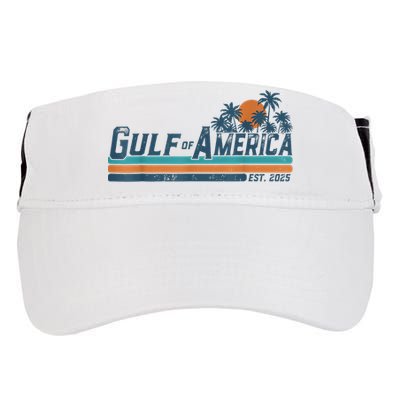 Retro Gulf Of USA America Est 2025 American Flag Gulf Mexico Adult Drive Performance Visor