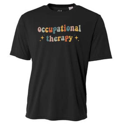 Retro Groovy Occupational Therapy OT Therapist OT Month Cooling Performance Crew T-Shirt