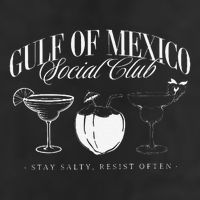 Retro Gulf Of Mexico Social Club Progressive Liberal 7 Panel Mesh Trucker Snapback Hat