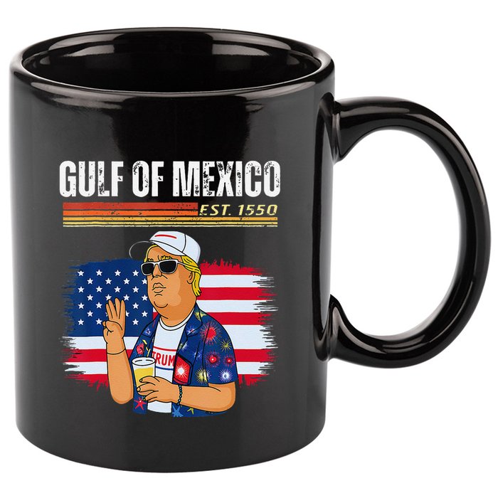 Retro Gulf Of Mexico Historic Gulf Of Mexico Map 11oz C Handle Ceramic Mug