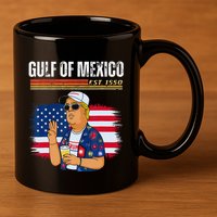 Retro Gulf Of Mexico Historic Gulf Of Mexico Map 11oz C Handle Ceramic Mug