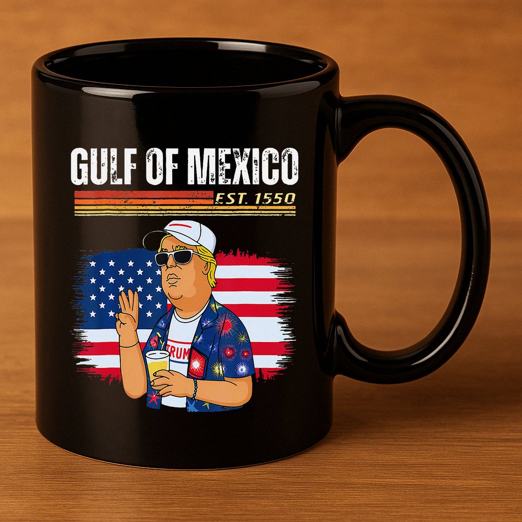 Retro Gulf Of Mexico Historic Gulf Of Mexico Map 11oz C Handle Ceramic Mug