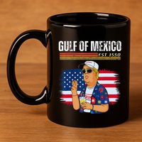 Retro Gulf Of Mexico Historic Gulf Of Mexico Map 11oz C Handle Ceramic Mug