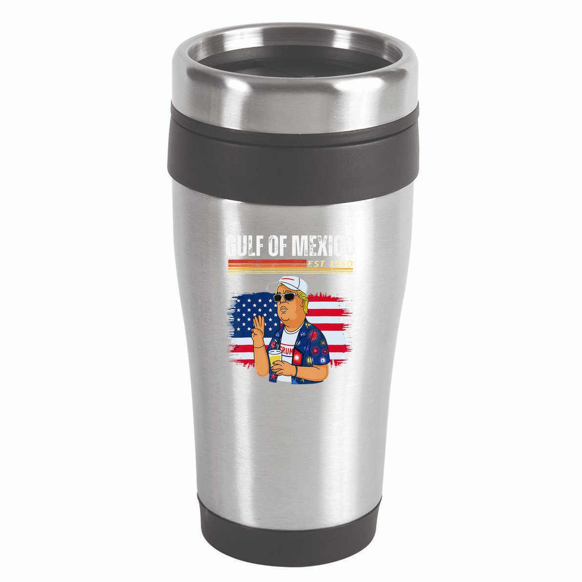 Retro Gulf Of Mexico Historic Gulf Of Mexico Map 16oz Travel Tumbler