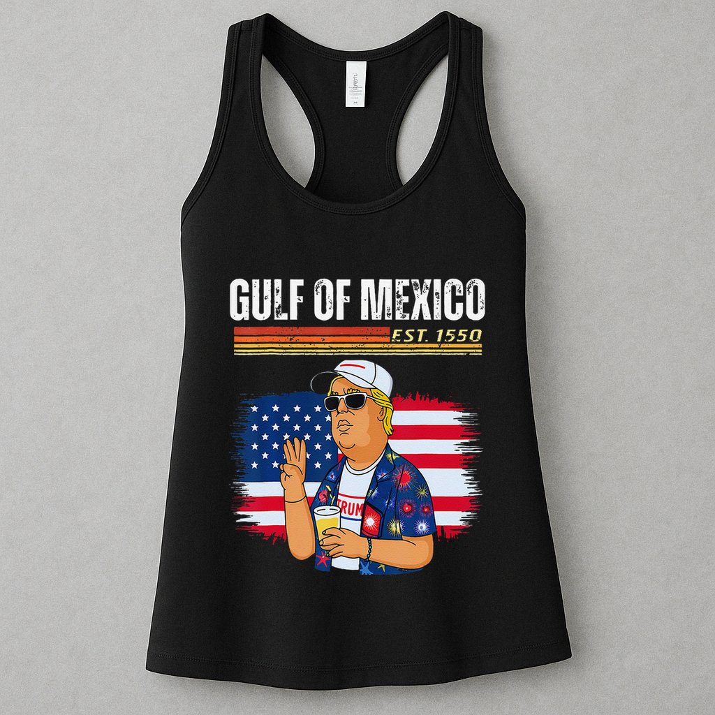 Retro Gulf Of Mexico Historic Gulf Of Mexico Map Womens Tank Top