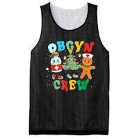 Retro Groovy Obgyn Crew Christmas Tree Latte Drink Ob Gyn Mesh Reversible Basketball Jersey Tank