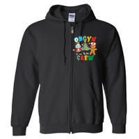 Retro Groovy Obgyn Crew Christmas Tree Latte Drink Ob Gyn Full Zip Hoodie