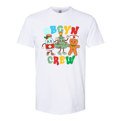 Retro Groovy Obgyn Crew Christmas Tree Latte Drink Ob Gyn Softstyle CVC T-Shirt