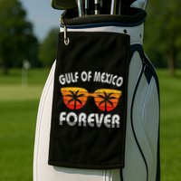 Retro Gulf Of Mexico Forever Golf Towel
