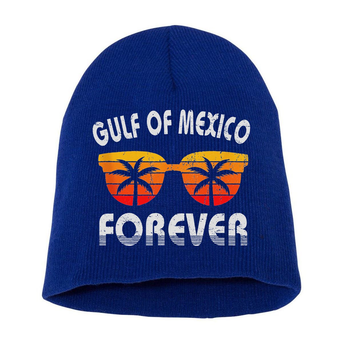 Retro Gulf Of Mexico Forever Short Acrylic Beanie