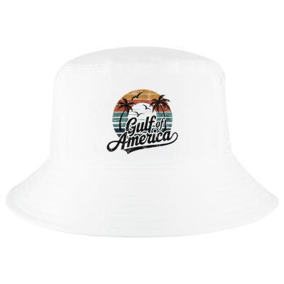 Retro Gulf Of Usa America 2025 American Flag Gulf Mexico Cool Comfort Performance Bucket Hat