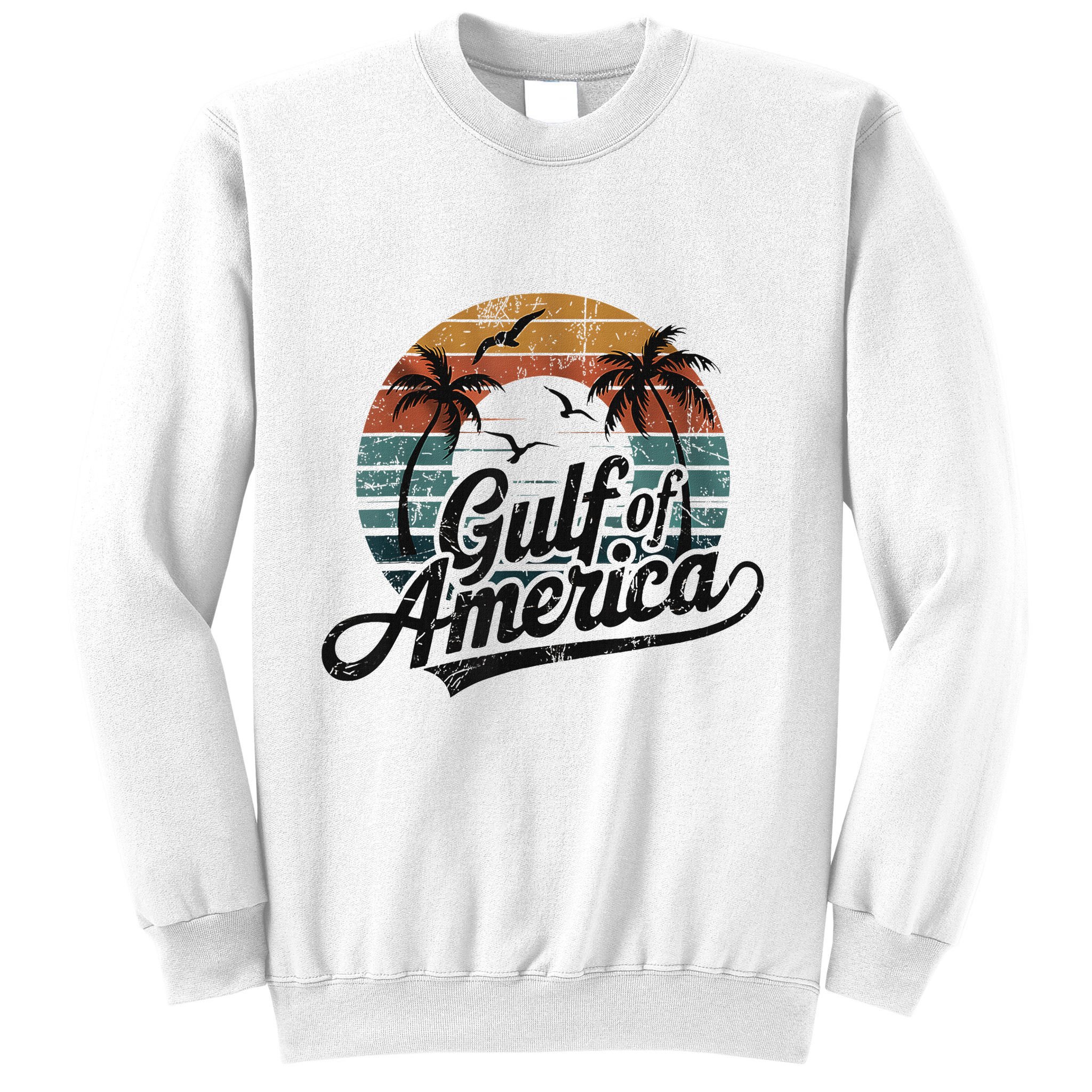 Retro Gulf Of Usa America 2025 American Flag Gulf Mexico Sweatshirt