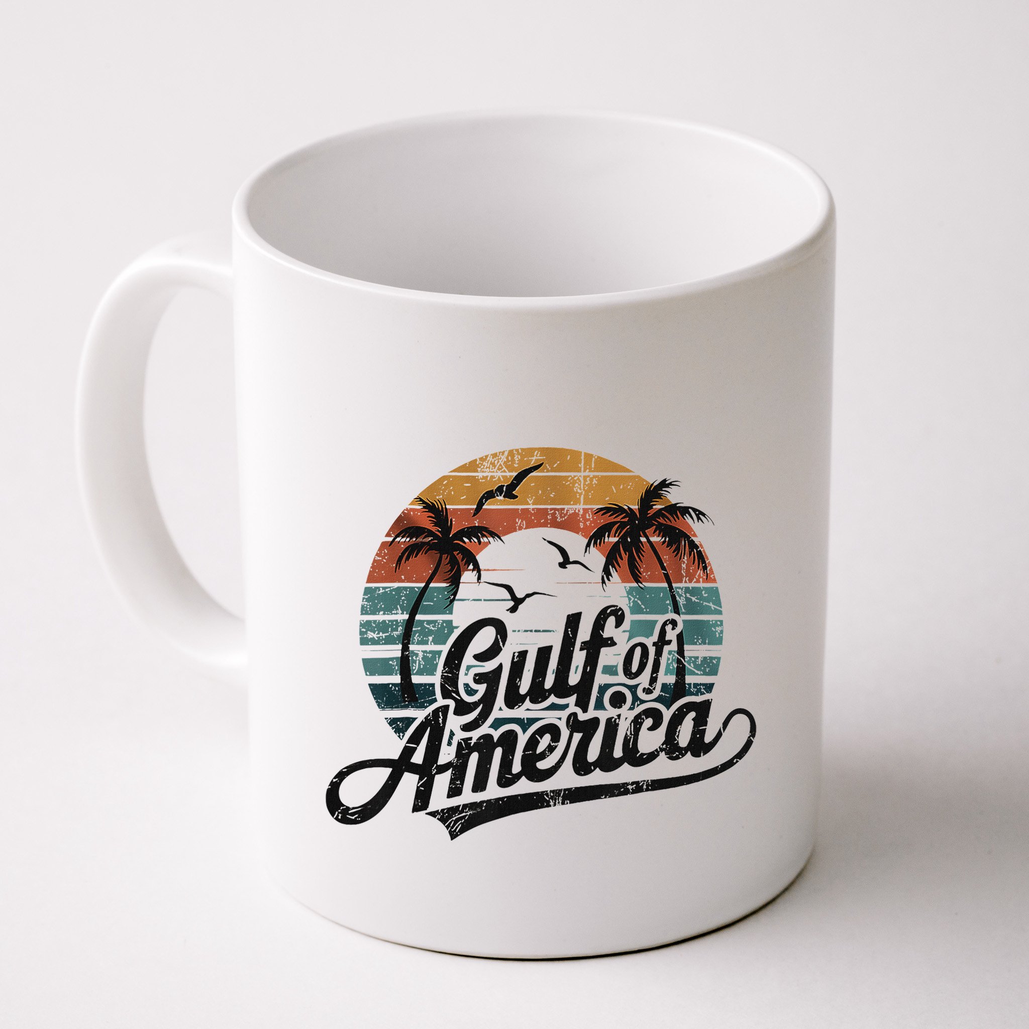 Retro Gulf Of Usa America 2025 American Flag Gulf Mexico Mug