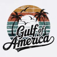 Retro Gulf Of Usa America 2025 American Flag Gulf Mexico Toddler T-Shirt