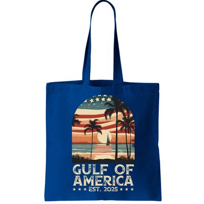 Retro Gulf Of Usa America Est 2025 American Flag Gulf Mexico Bag