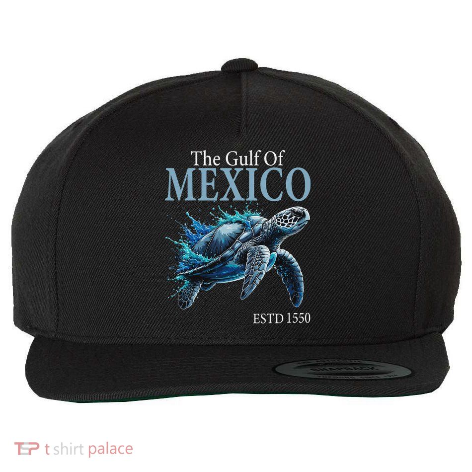 Retro Gulf Of Mexico Turtle Wool Snapback Cap