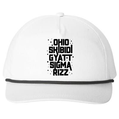 Rizz Gyatt Ohio Sigma Funny Rizzler Gift Toilet Meme Snapback Five-Panel Rope Hat