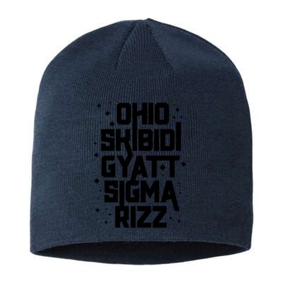 Rizz Gyatt Ohio Sigma Funny Rizzler Gift Toilet Meme Sustainable Beanie