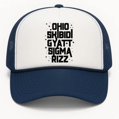 Rizz Gyatt Ohio Sigma Funny Rizzler Gift Toilet Meme Trucker Hat