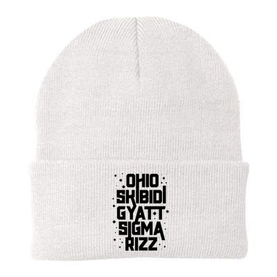 Rizz Gyatt Ohio Sigma Funny Rizzler Gift Toilet Meme Knit Cap Winter Beanie