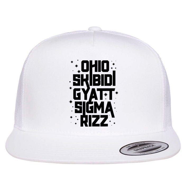 Rizz Gyatt Ohio Sigma Funny Rizzler Gift Toilet Meme Flat Bill Trucker Hat