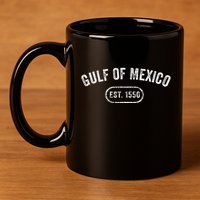 Retro Gulf Of Mexico Est 1550 Mexican Flag For S 11oz C Handle Ceramic Mug