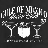Retro Gulf Of Mexico Social Club Progressive Liberal 7 Panel Mesh Trucker Snapback Hat