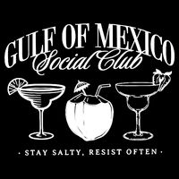 Retro Gulf Of Mexico Social Club Progressive Liberal 7-Panel Snapback Hat