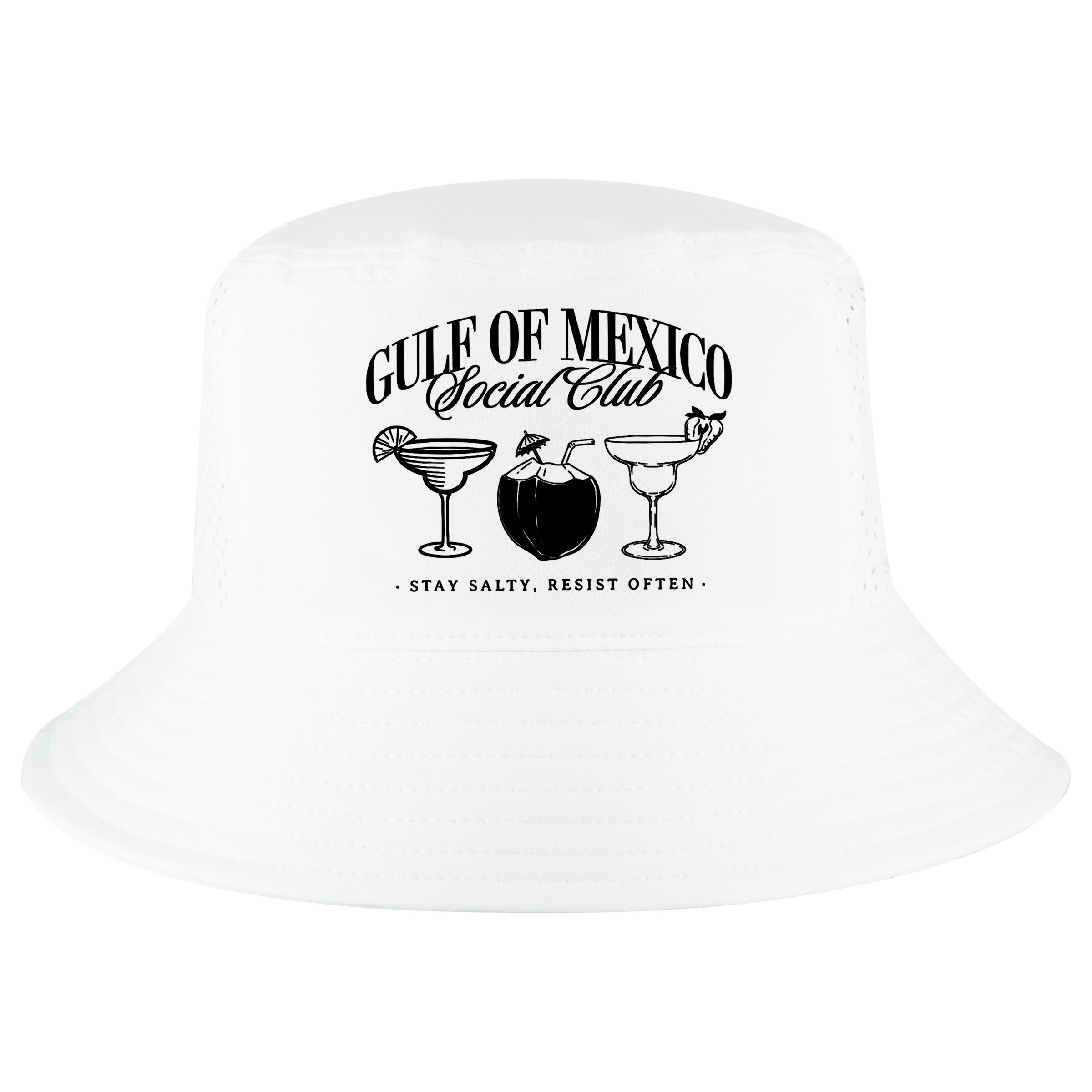 Retro Gulf Of Mexico Social Club Progressive Liberal Cool Comfort Performance Bucket Hat