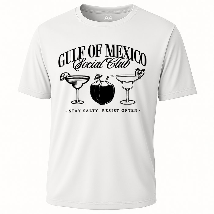 Retro Gulf Of Mexico Social Club Progressive Liberal Cooling Performance Crew T-Shirt